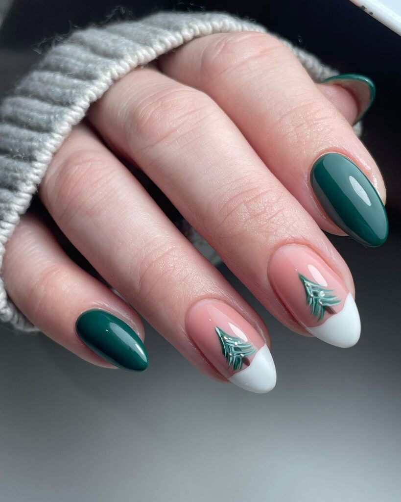 Green Christmas Tree Nail Art: A Festive Holiday Classic