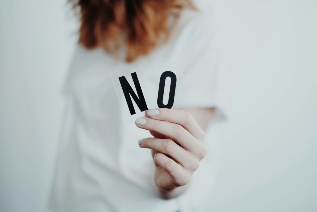 Saying No for setting boundaries